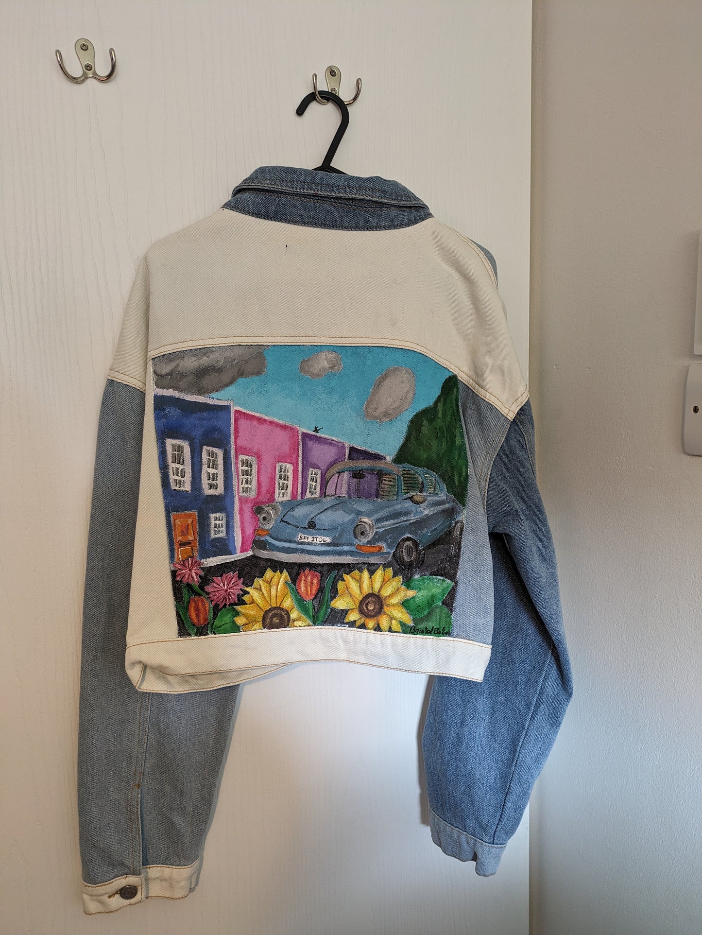 Blue VW Type 3 - cropped denim jacket